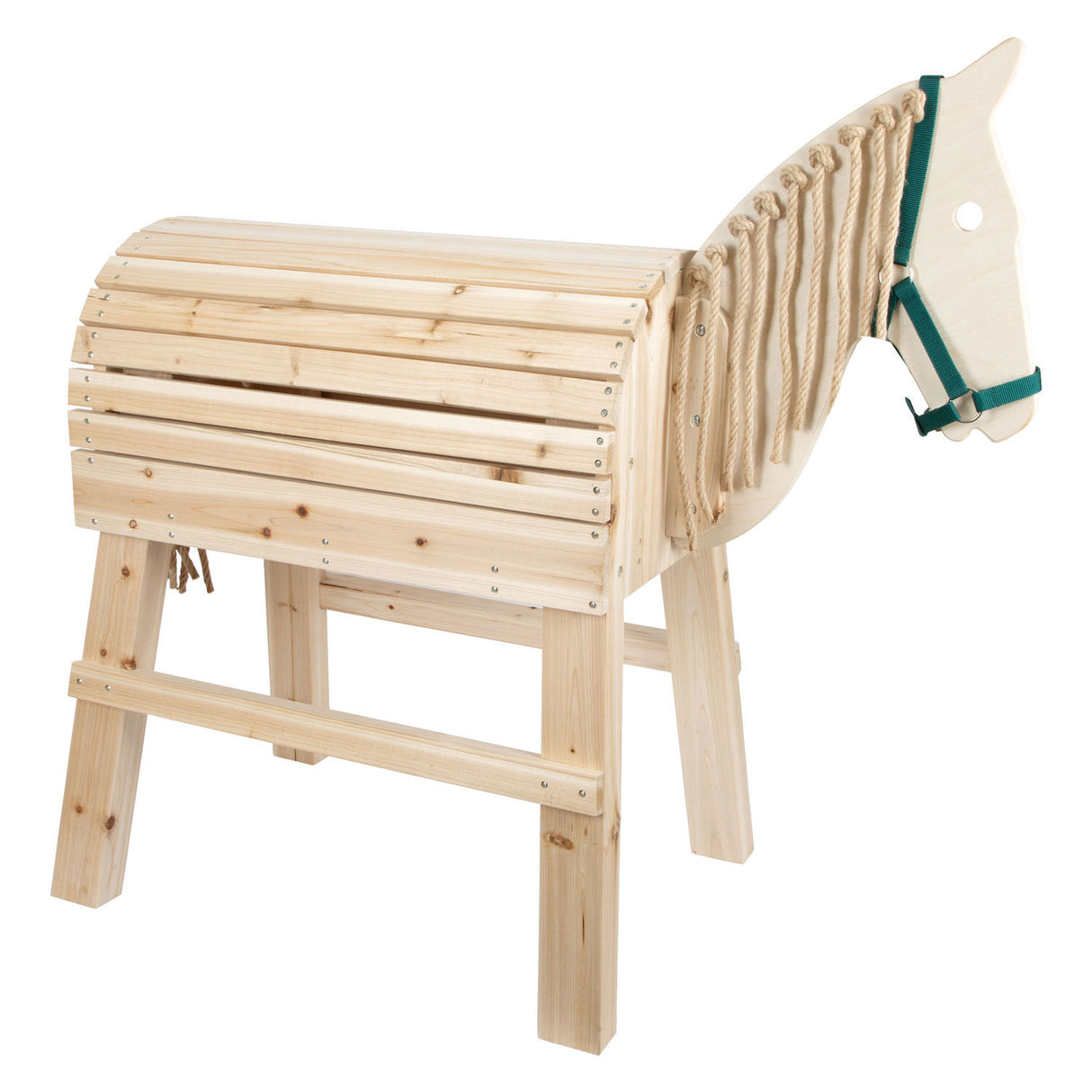 Caballo de madera de pie pequeño