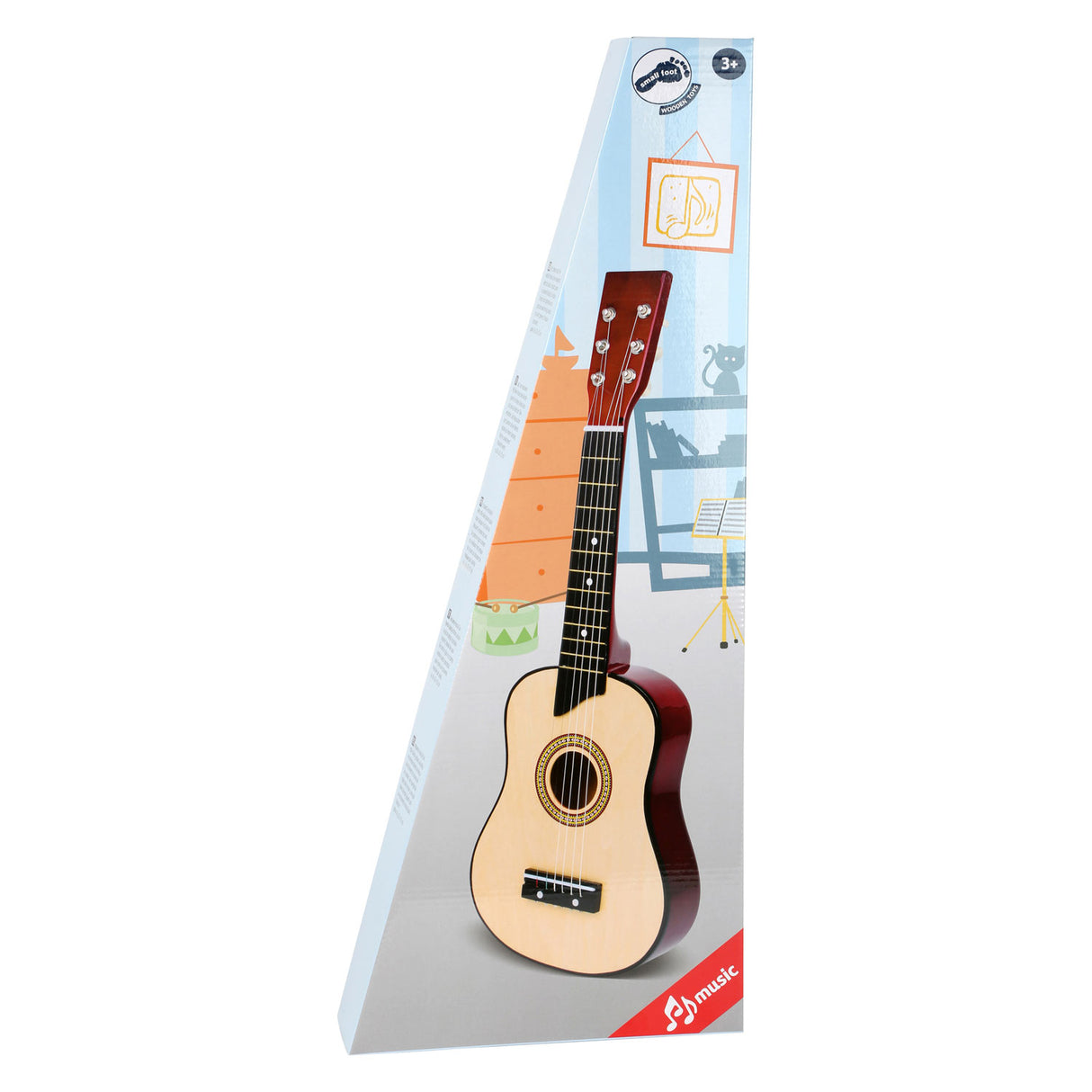 Kleiner Fuß - klassische Holzgitarre, 65 cm