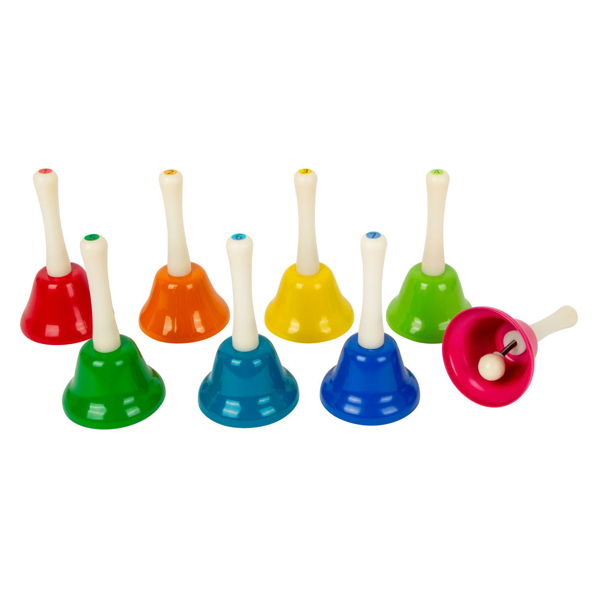 Kleine farbige Handbells, 8 -Set von 8