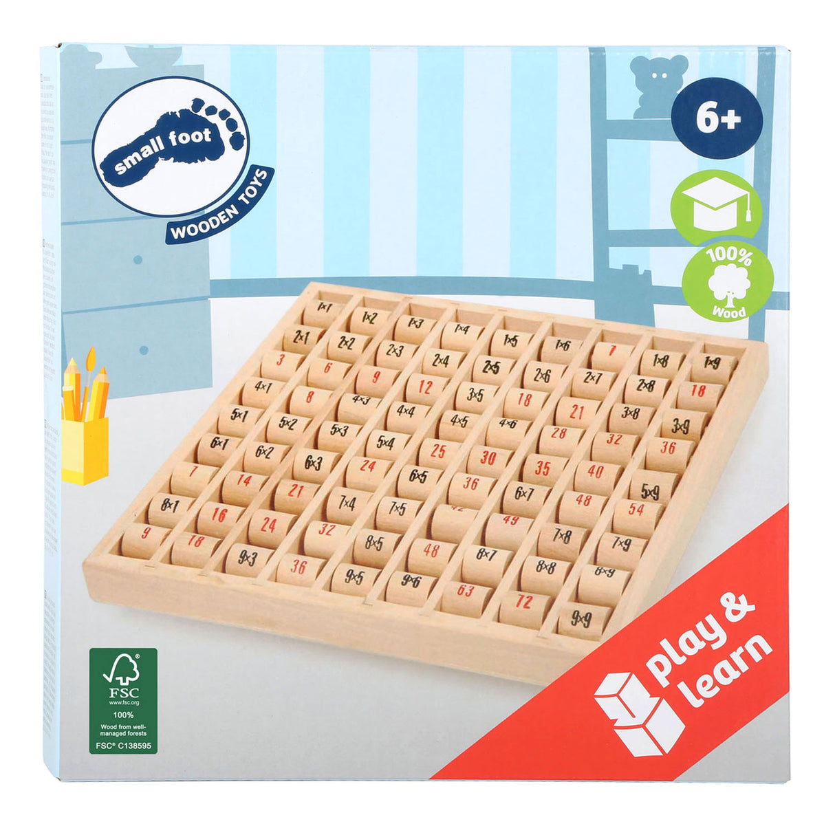 Small foot wooden board math multiplication