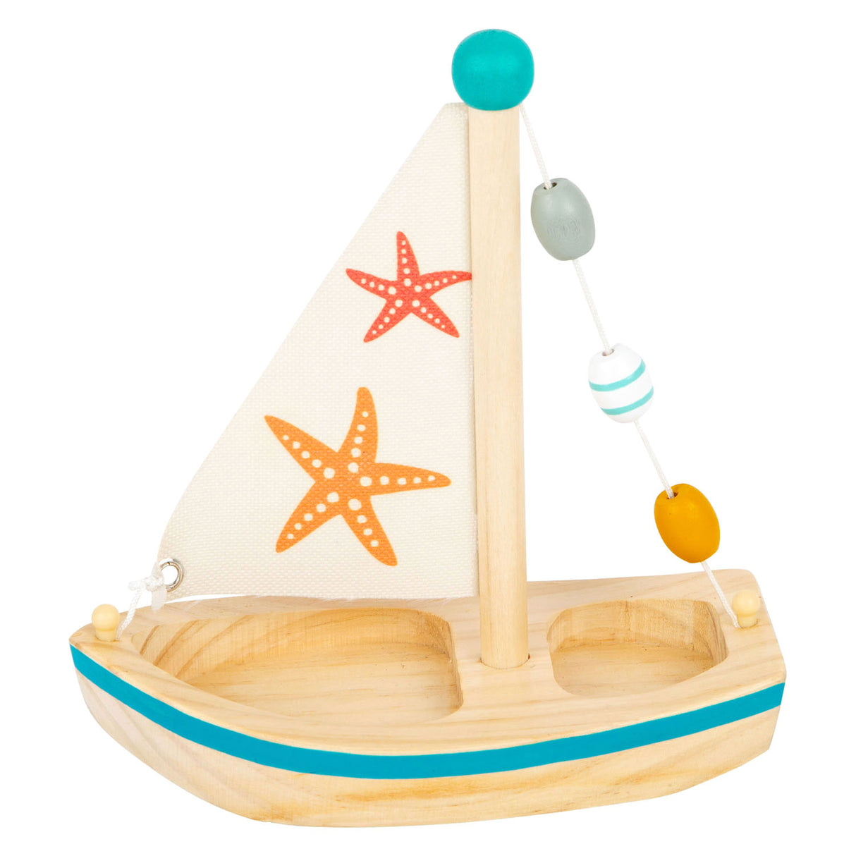 Small Foot - Badespielzeug Segelboot Seestern aus Holz