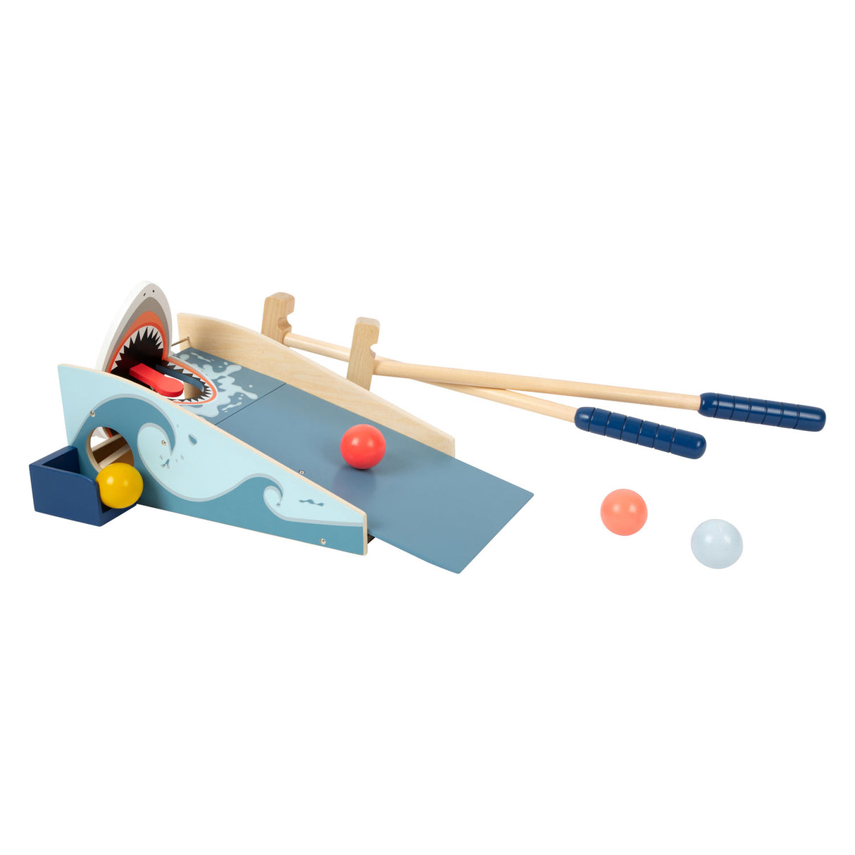 Small Foot - Minigolf Hai-Attacke aus Holz, 7-teilig.
