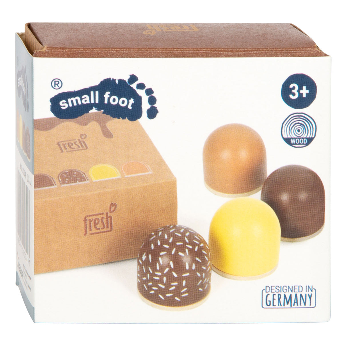 Lille fod Wooden Playets Marshmallows, 4dlg.