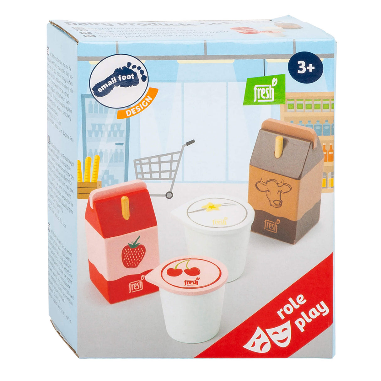 Small Foot - Spielnahrungsmolkerei aus Holz, 4 Stück.