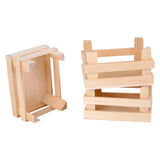 Kleine Fußholzkisten klein 10x8x5,5 cm, 3 -Set von 3
