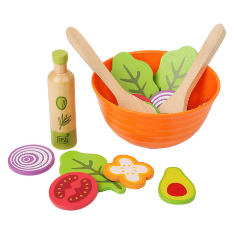 Small Foot - Holzspielset, Essen, Salat, 15-teilig,