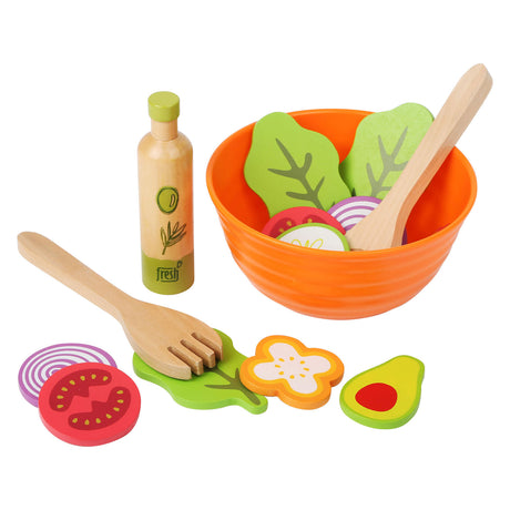 Small Foot - Holzspielset, Essen, Salat, 15-teilig,
