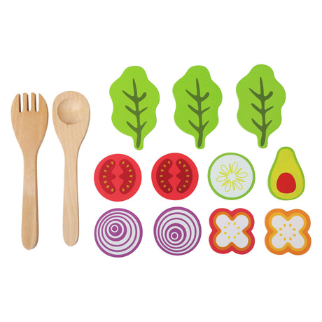 Small Foot - Holzspielset, Essen, Salat, 15-teilig,