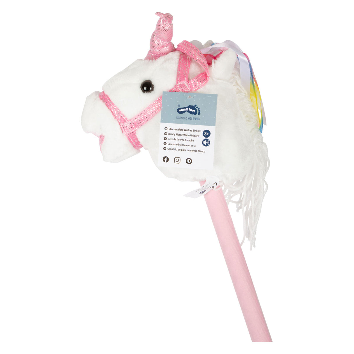 Small Foot - Steckenpferd Einhorn aus Holz, 90cm