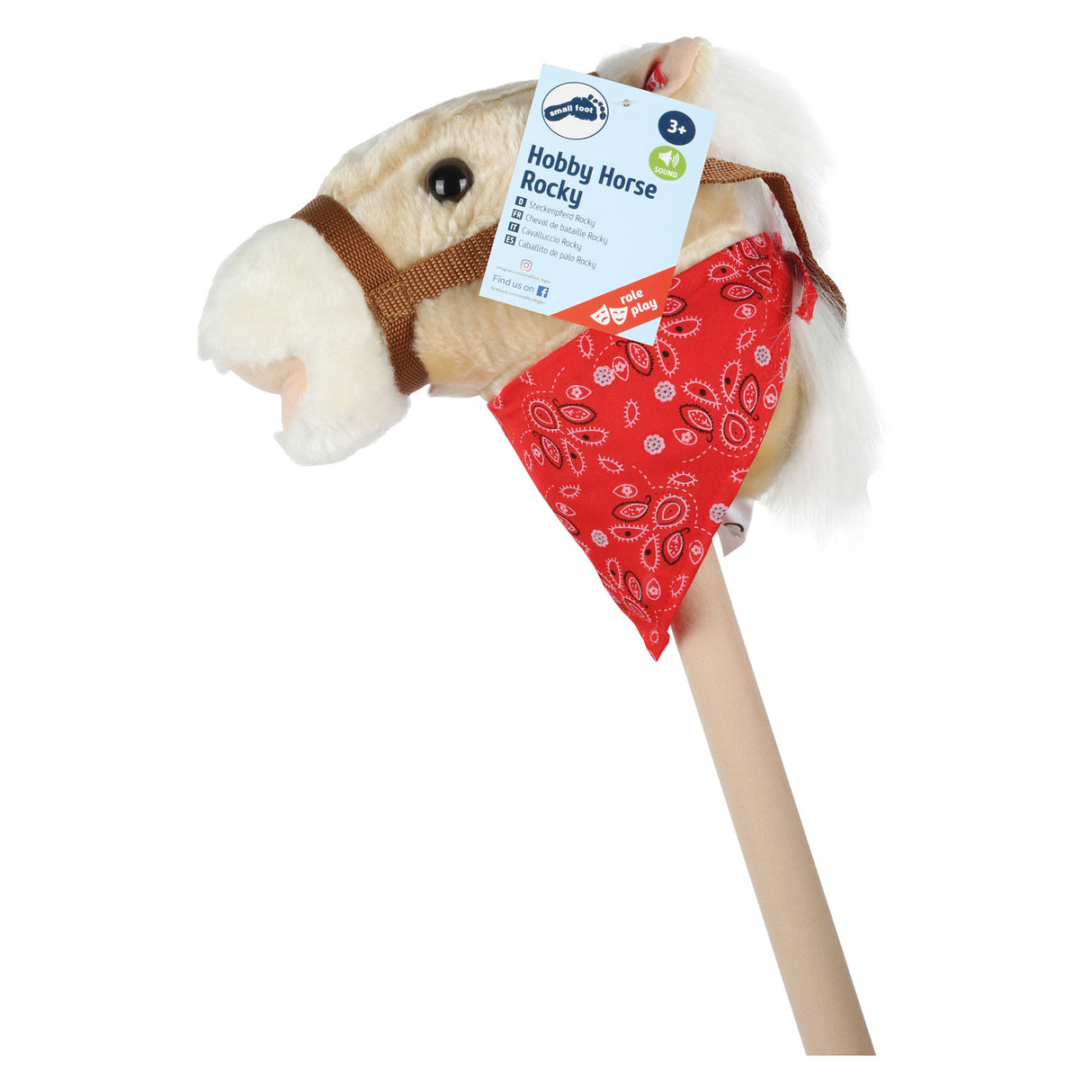 Small Foot - Steckenpferd Rocky aus Holz, 80cm