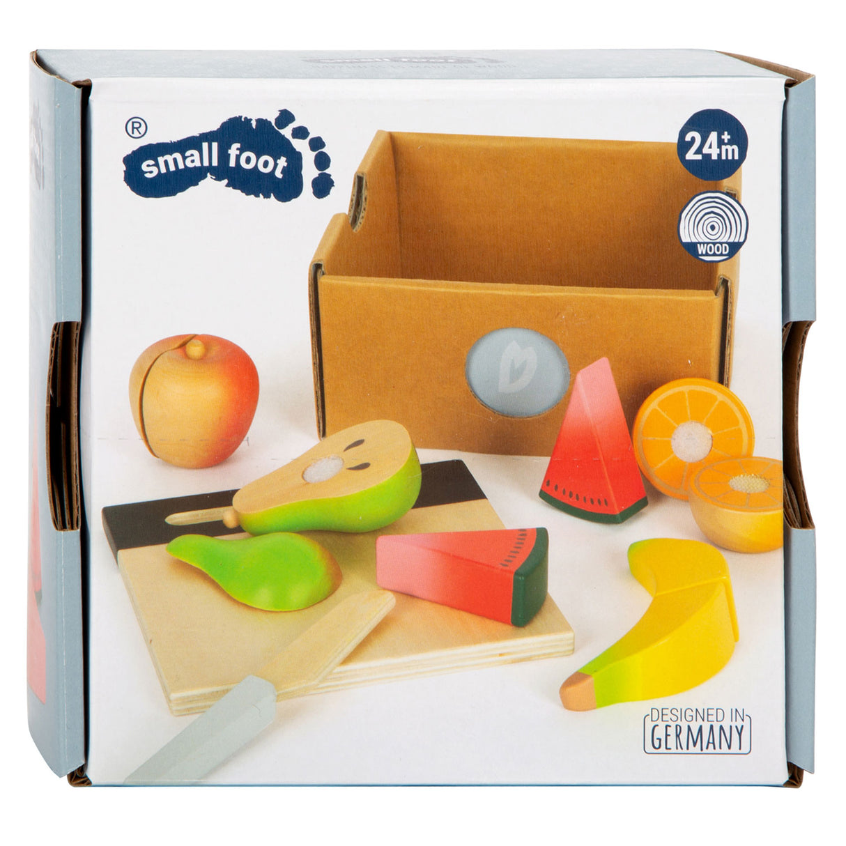 Small Foot - Schneide- und Spiel-Früchte-Set aus Holz, 13-teilig.