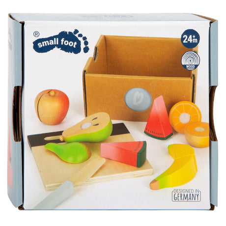 Small Foot - Schneide- und Spiel-Früchte-Set aus Holz, 13-teilig.