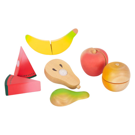 Small Foot - Schneide- und Spiel-Früchte-Set aus Holz, 13-teilig.