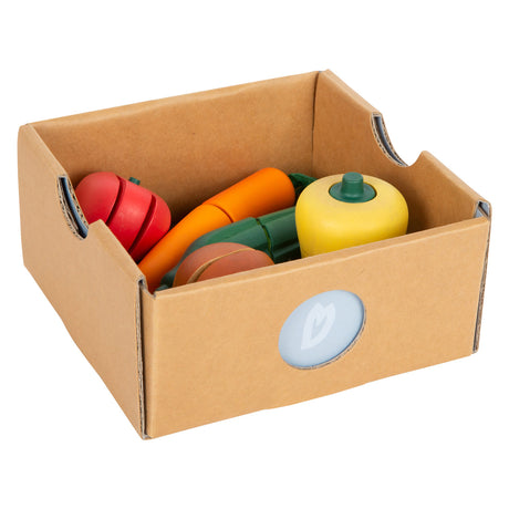 Small Foot - Schneide- und Spielgemüse-Set aus Holz, 13-teilig.