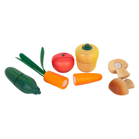 Small Foot - Schneide- und Spielgemüse-Set aus Holz, 13-teilig.