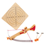 Small foot wooden sports crossbog with target board, 4dlg.