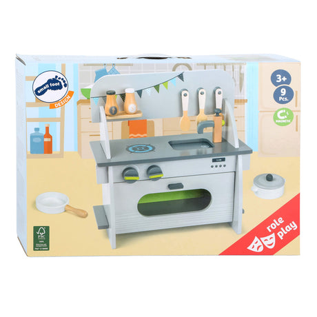 Small Foot - Spielküche aus Holz kompakt, 9-teilig.