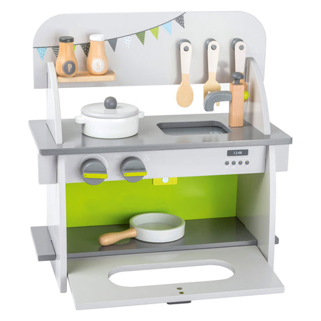 Small Foot - Spielküche aus Holz kompakt, 9-teilig.