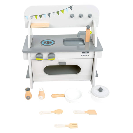 Small Foot - Spielküche aus Holz kompakt, 9-teilig.