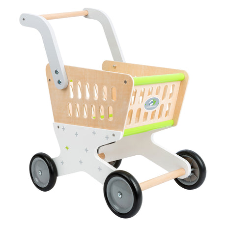 Kleiner Fuß - Holzeinkaufswagen Supermarkt