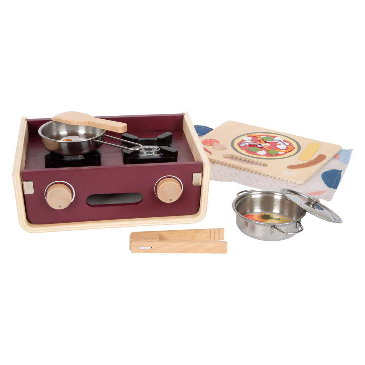 Kleng Fouss Holz Camping speelkuckuken Lecker, 9DLG.