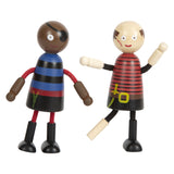 Kleiner Fuß - biegbare Piratenfiguren aus Holz, 6-tlg.