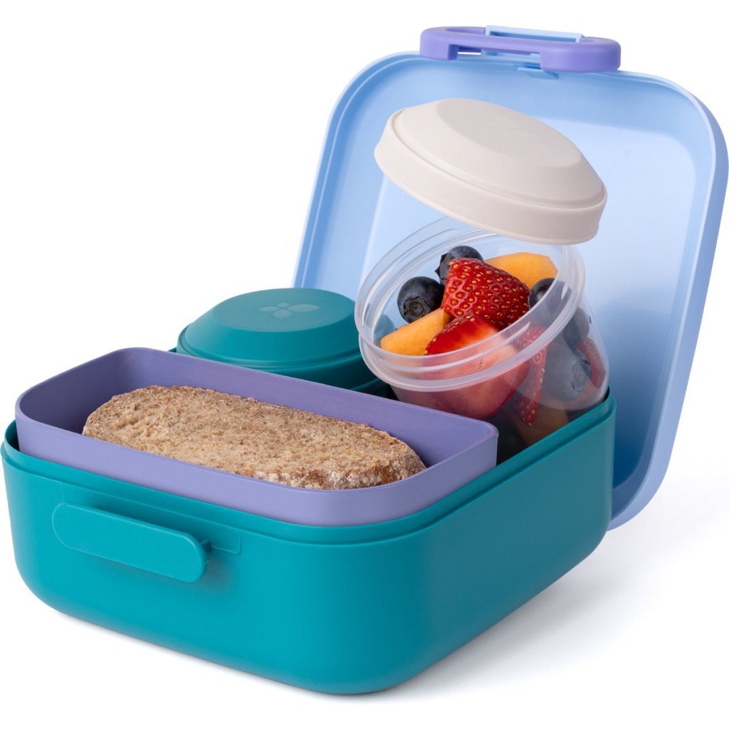 Amuse Lunchbox Rikko Divider und 2 Snack Lagoon Sky