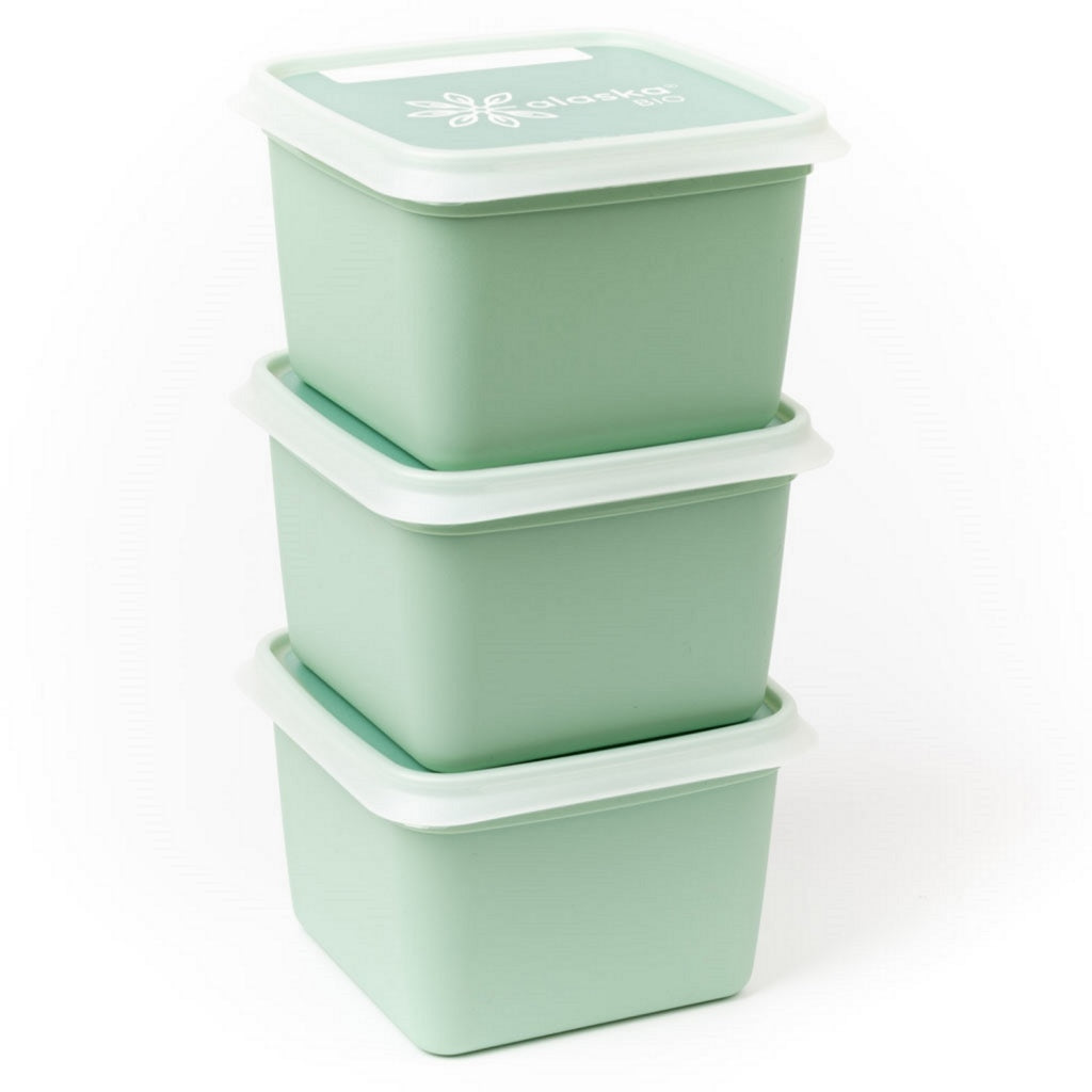 DBP DBP Alaska Frozen Boxes Square 0.5L 3 Pieces Mint Green