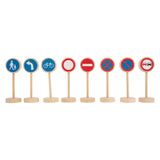 Klenge Fouss Holz Mini Traffic Schëld Set, 25dlg.