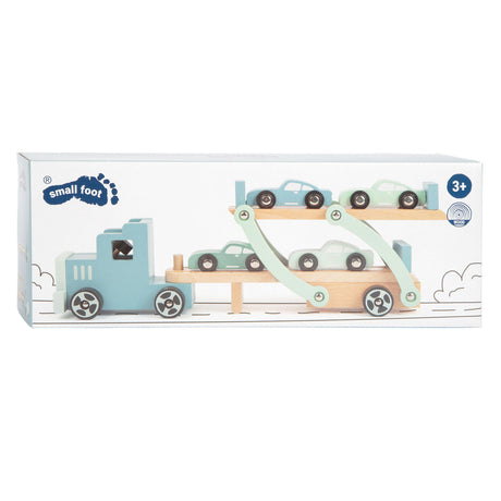 Small Foot - LKW-Transporter Chicago aus Holz mit Autos, 9-tlg.