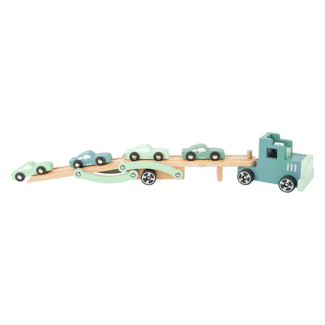 Small Foot - LKW-Transporter Chicago aus Holz mit Autos, 9-tlg.