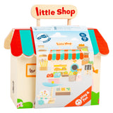 Small Foot - Puppenhaus zum Mitnehmen aus Holz, 15-teilig.
