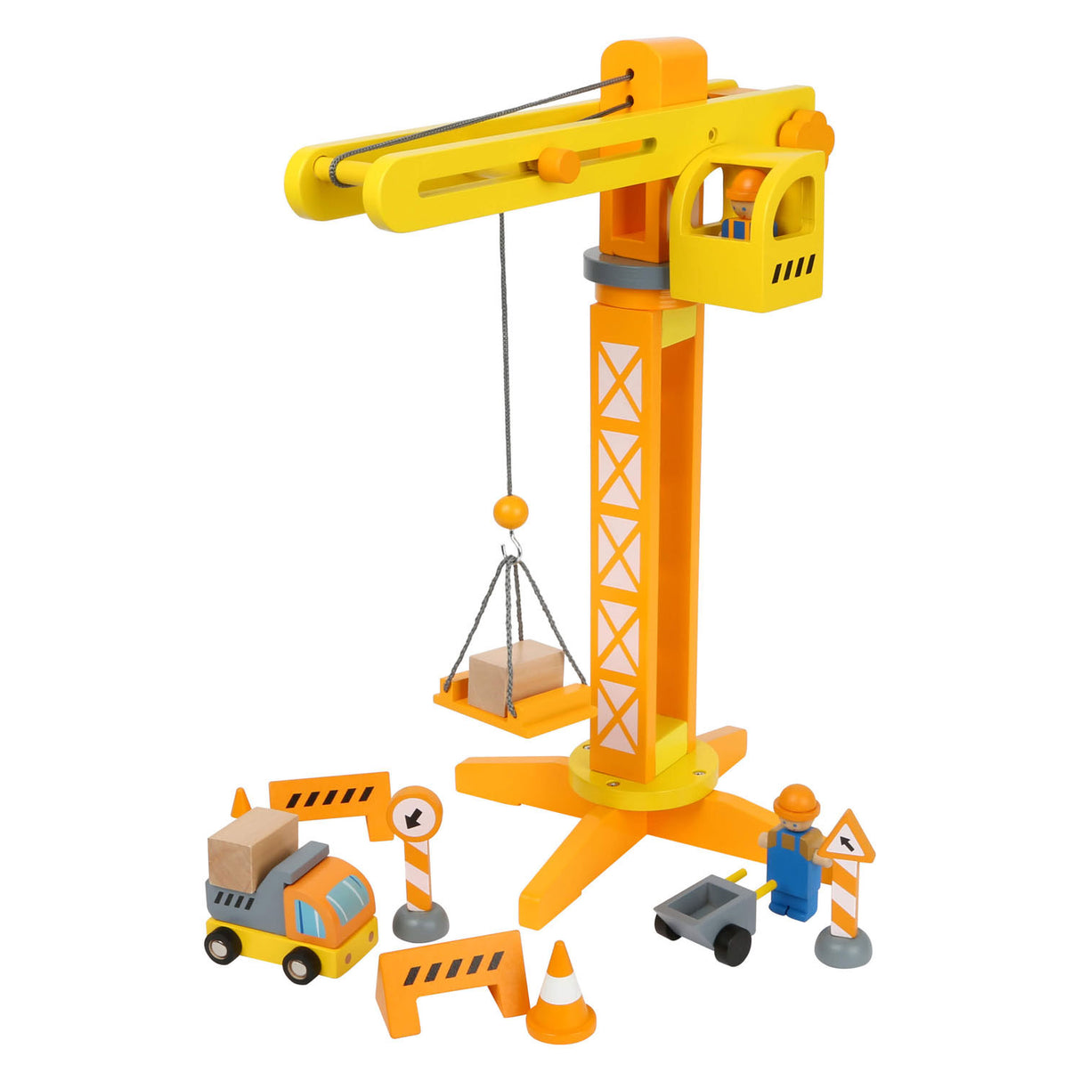 Small Foot - Site de construction en bois avec accessoires, 14dlg.