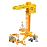 Small foot wooden tap construction site with accessories, 14dlg.