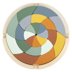 Kleiner Fuß - Holzformpuzzle Safari rund, 24-tlg.