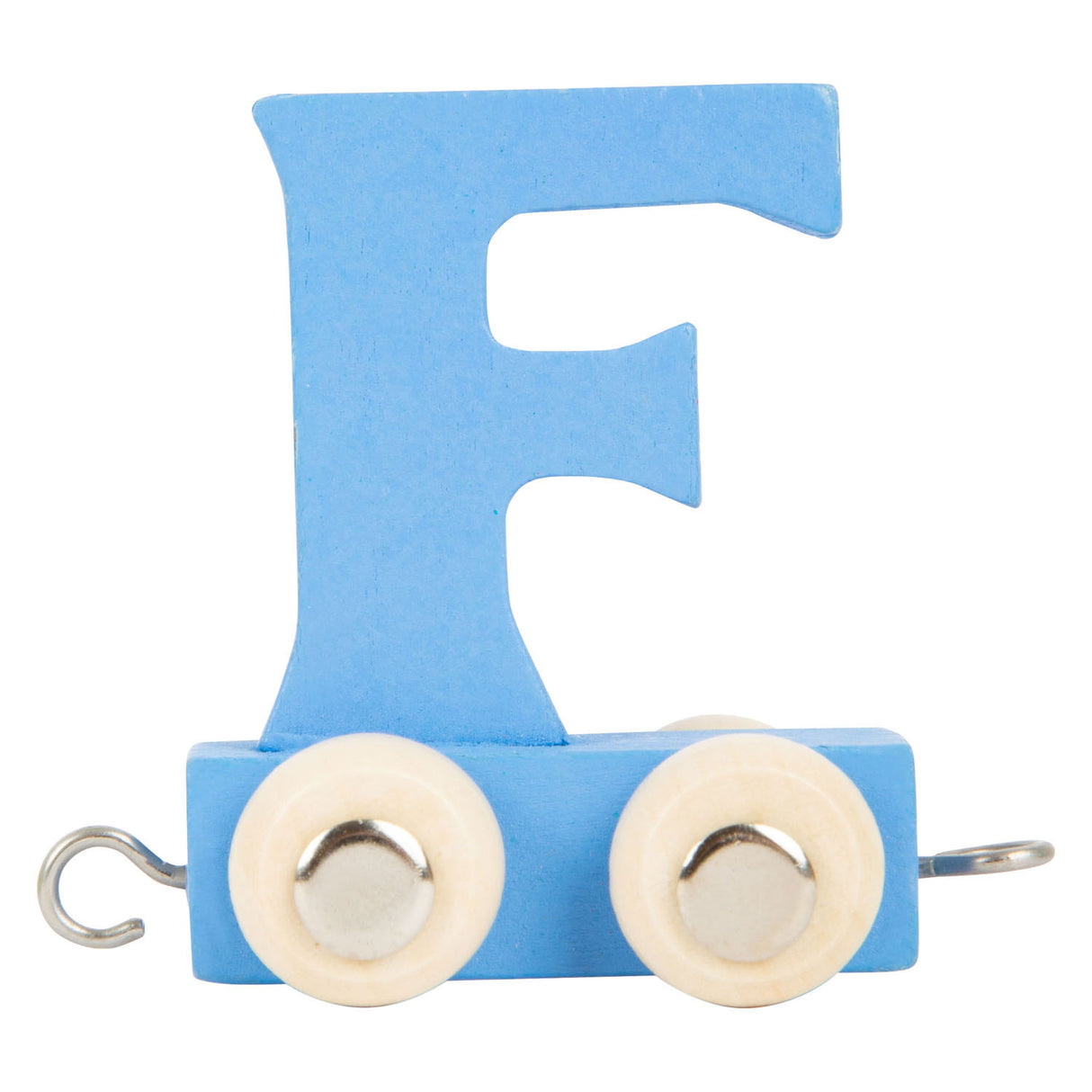 Kleiner Fuß - Buchstabenzug aus Holz in Farbe - f