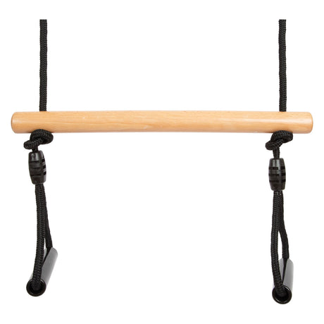 Kleiner Fuß - Holz -Trapezschwung mit Gymnastkreisen schwarze Linie
