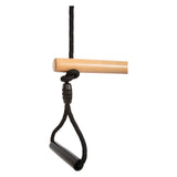 Trapeze de madera de pie pequeño Swing con anillos de gimnasta Línea negra