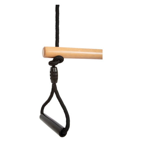 Kleiner Fuß - Holz -Trapezschwung mit Gymnastkreisen schwarze Linie