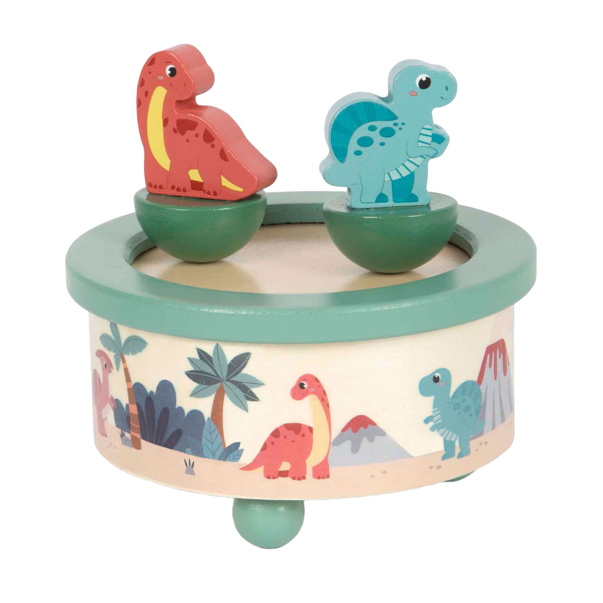 Small foot - houten muziekdoos dino