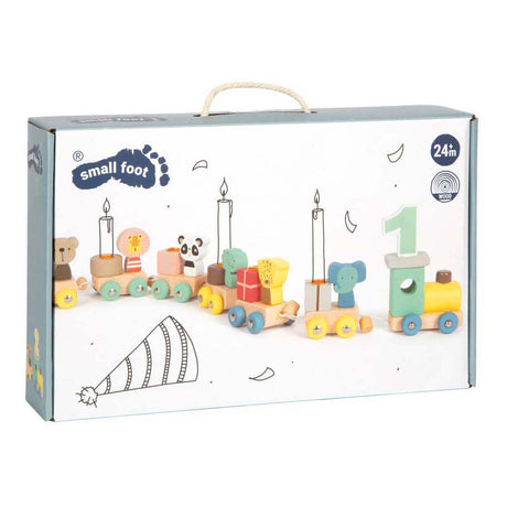 Small foot - hölzerner Geburtstagszug mit Tieren