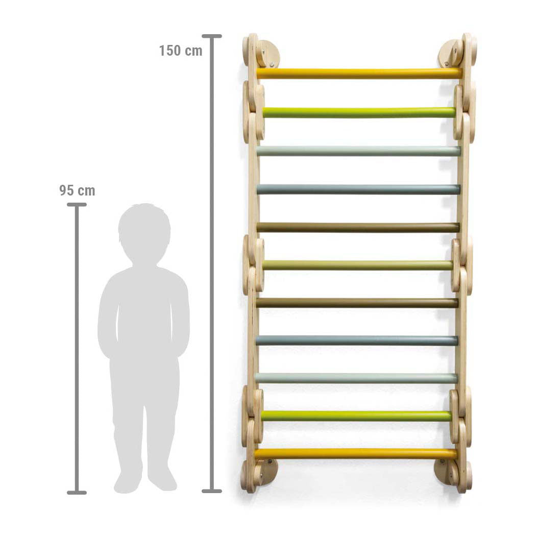 Petit pied - aventure en bois klimrek 2in1 en triangle et en rack mural