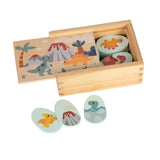 Small Foot - Wood Memospel Dino in Storage Box