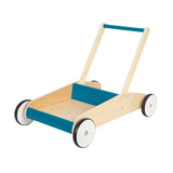 Small foot houten loopwagen petrol blauw