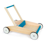 Small foot houten loopwagen petrol blauw