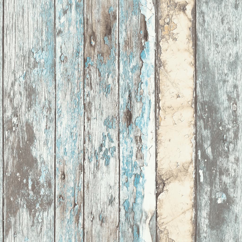 Niederländische Wandverkleidung Tapete Gerüst Holz blau PE10012