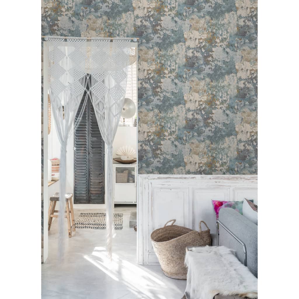 Hollandske Wallcoverings Dutch Wallcoverings Tapet Betongrijs og Groen