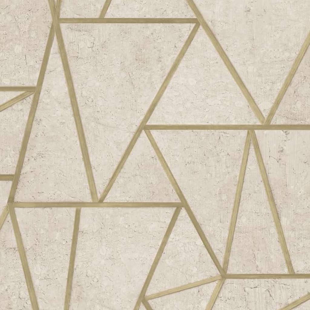 Holländska wallcoverings holländska wallcoverings tapeter trianglar beige och guld