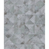 Nordwand Tapete topchische Grafikformen Facetten Metallic Grey
