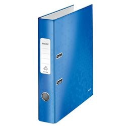 Ordner leitz 10060036 karton 80g m2 a4 breedte 5cm roze blauw rugetiket